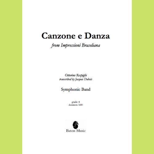 「ブラジルの印象」より、歌と踊り：オットリーノ・レスピーギ / ジャック・デュボワ [吹奏楽輸入楽譜]